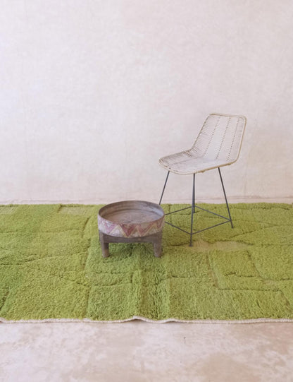 Green Contemporary Moroccan Rug 7.9 x 4.9 ft / 240 x 150 cm - Surcoma