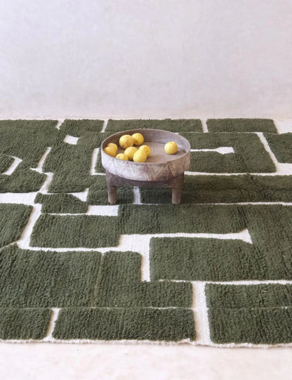 Green Moroccan Contemporary Rug 9.6 x 7 ft / 294 x 216 cm - Surcoma