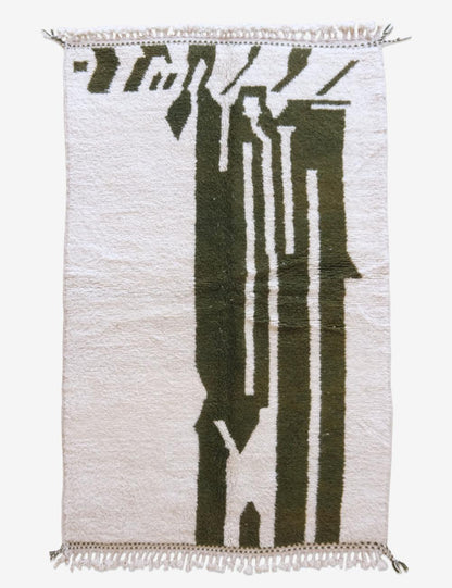 Custom Green Wool Rug - Echoes Of Love 52