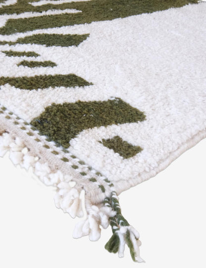 Custom Green Wool Rug - Echoes Of Love 52