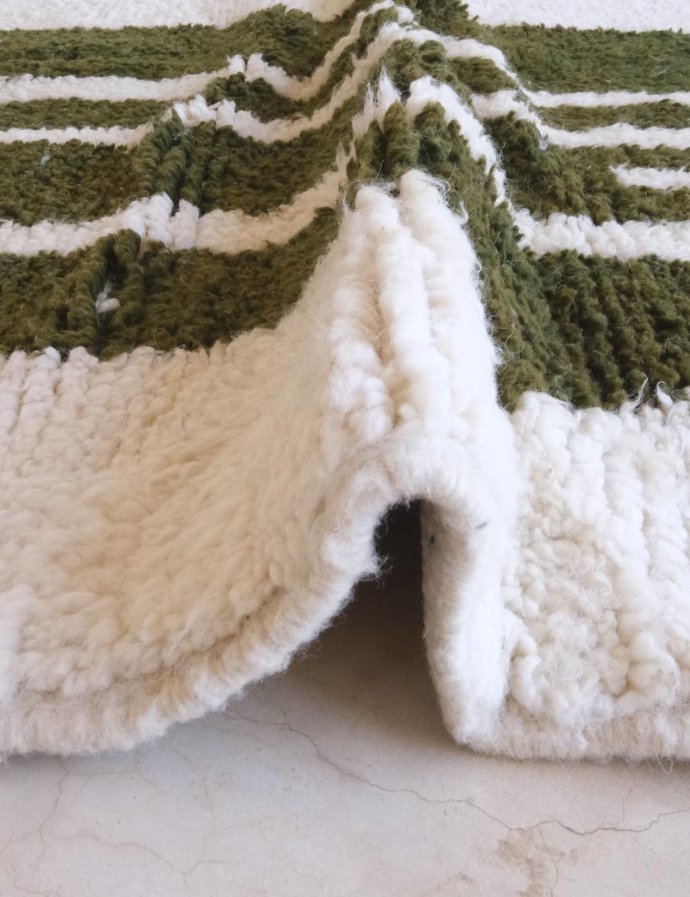 Custom Green Wool Rug - Echoes Of Love 52