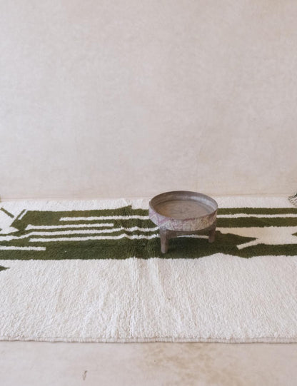 Custom Green Wool Rug - Echoes Of Love 52
