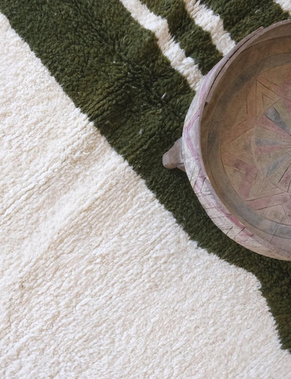 Custom Green Wool Rug - Echoes Of Love 52