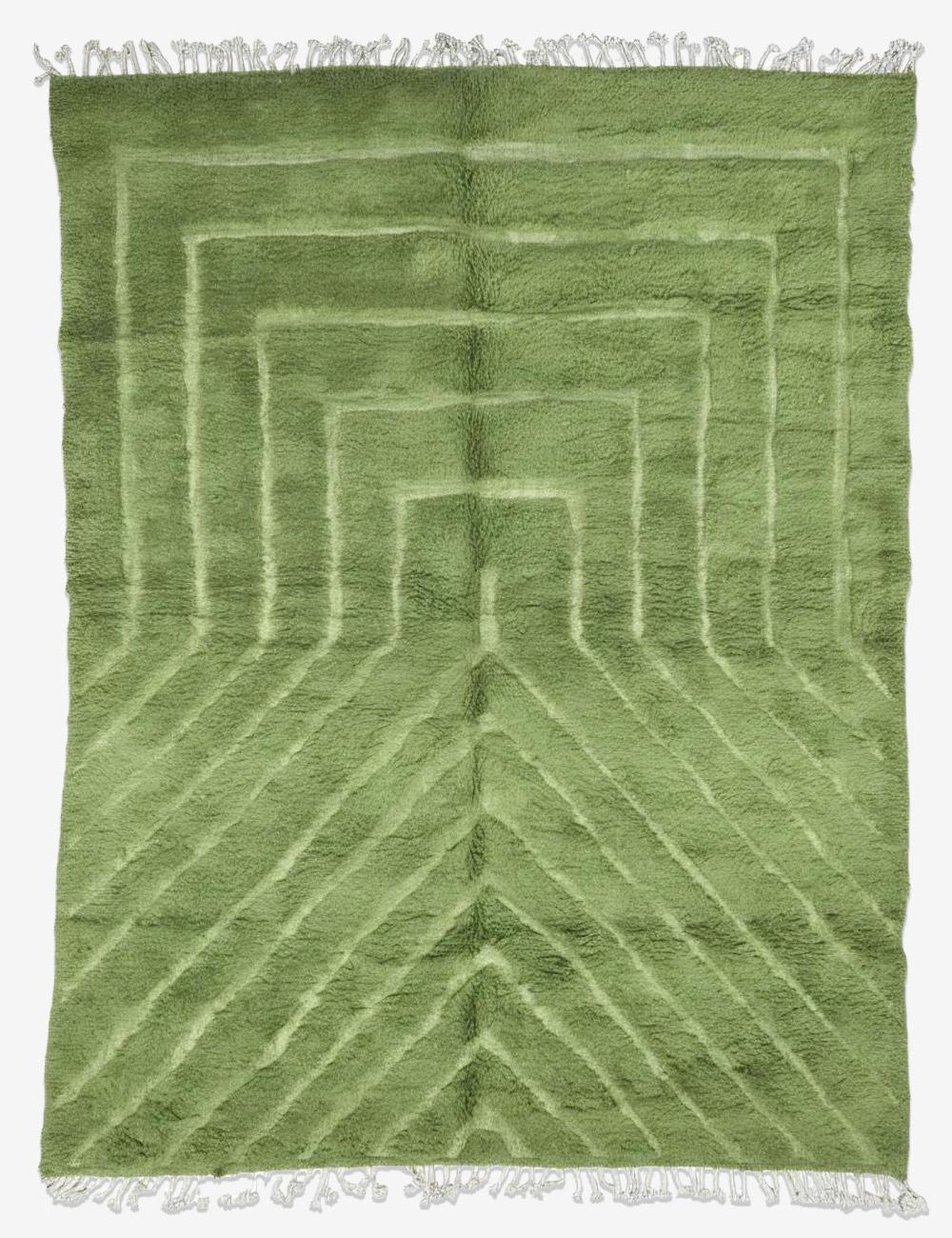 Green Moroccan Rug 10.4 x 7.9 ft / 316 x 242 cm