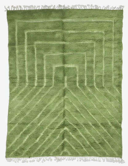 Green Moroccan Rug 10.4 x 7.9 ft / 316 x 242 cm