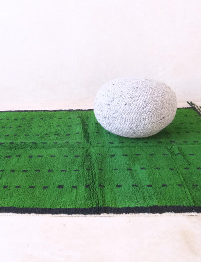 Green Moroccan Rug 7.3 x 5.6 ft / 223 x 171 cm - Surcoma