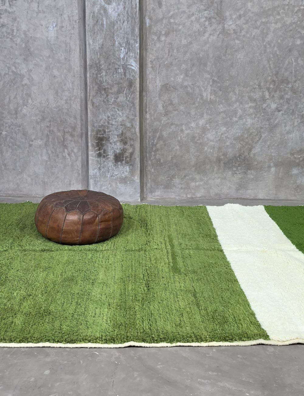 Green Moroccan Rug 9.6 x 6.7 ft / 292 x 207 cm