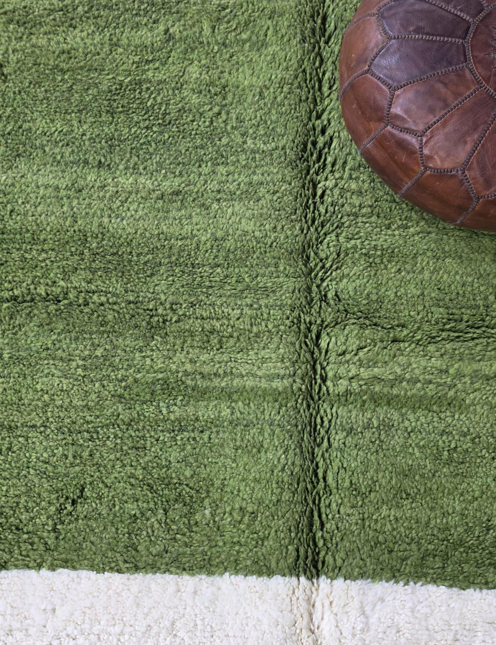 Green Moroccan Rug 9.6 x 6.7 ft / 292 x 207 cm