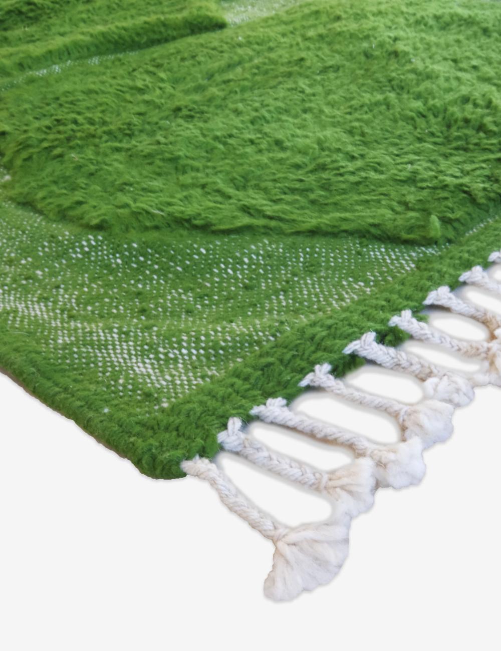 Green Moroccan Rug 9.6 x 7.9 ft / 294 x 243 cm