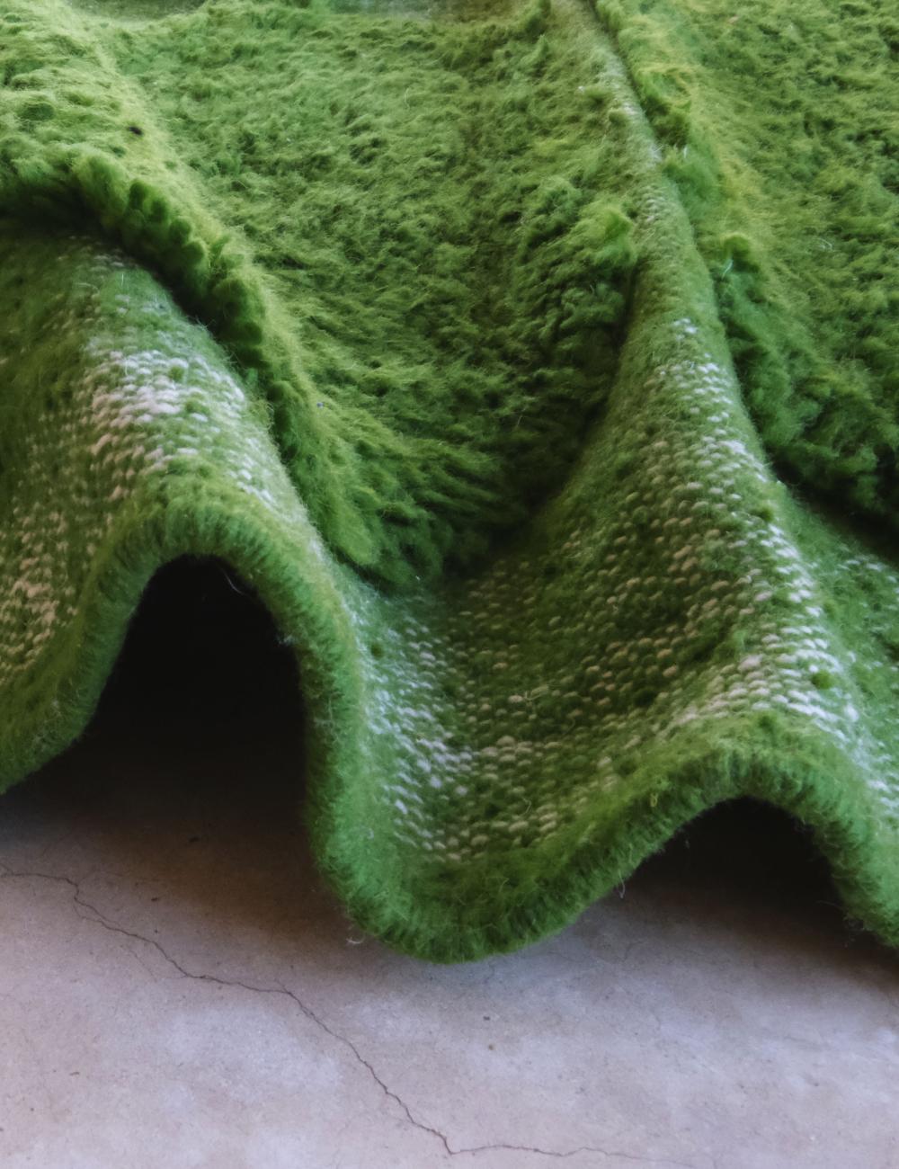 Green Moroccan Rug 9.6 x 7.9 ft / 294 x 243 cm