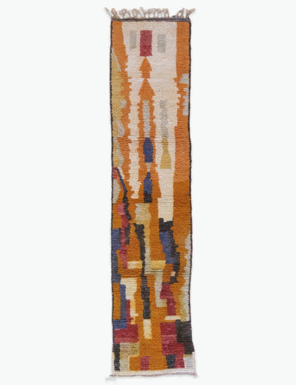 Long Narrow Moroccan Rug 11.8 x 2.6 ft / 360 x 81 cm