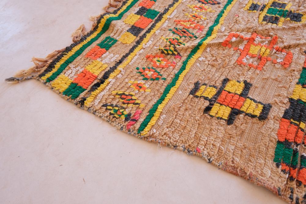 Handmade Moroccan Colorful Runner Rug 8.5 x 3.2 ft / 258 x 98 cm - Surcoma