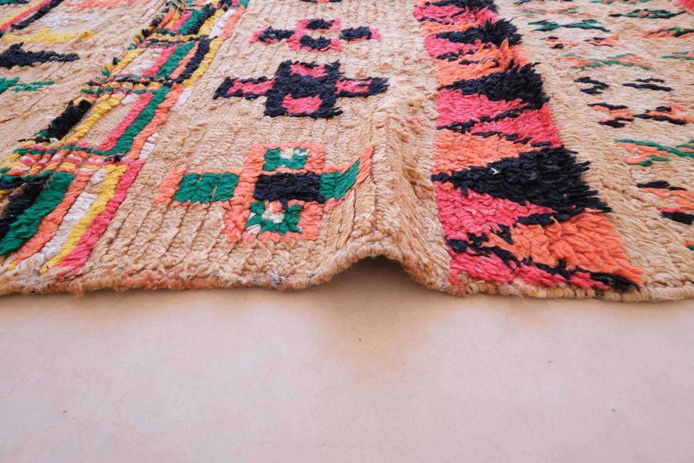 Handmade Moroccan Colorful Runner Rug 8.5 x 3.2 ft / 258 x 98 cm - Surcoma