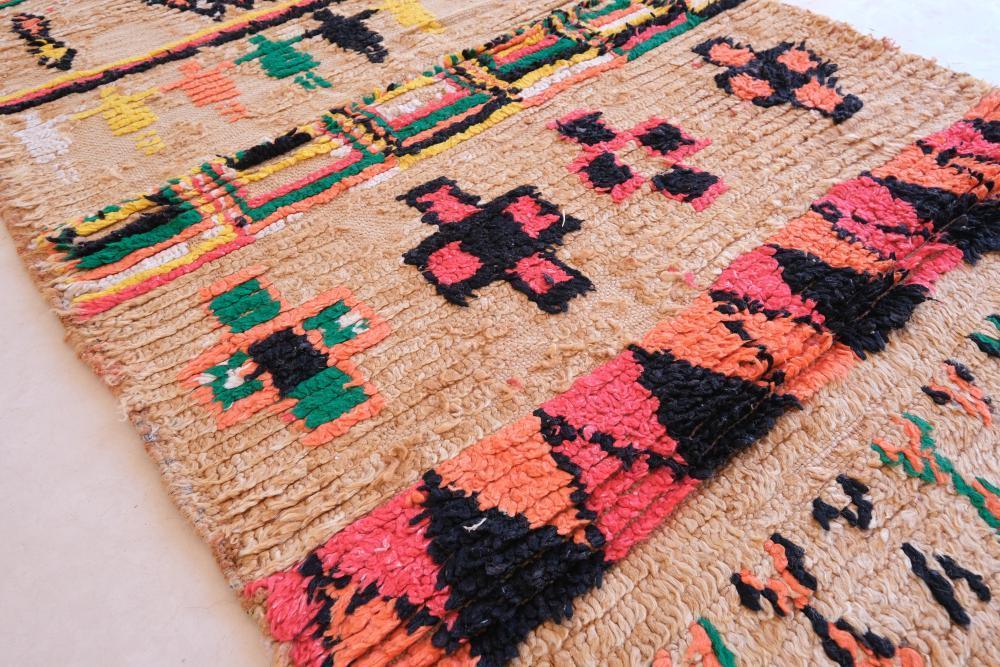 Handmade Moroccan Colorful Runner Rug 8.5 x 3.2 ft / 258 x 98 cm - Surcoma