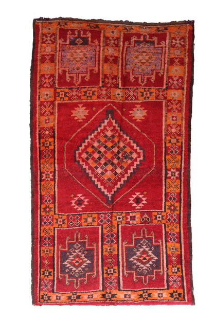Handknotted Moroccan Wool Rug 9.7 x 5.2 ft / 296 x 161 cm - Surcoma