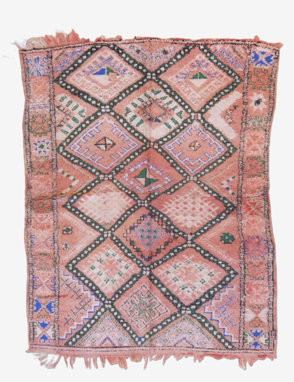 Tribal Moroccan Rug 6.3 x 4.7 ft / 193 x 145 cm