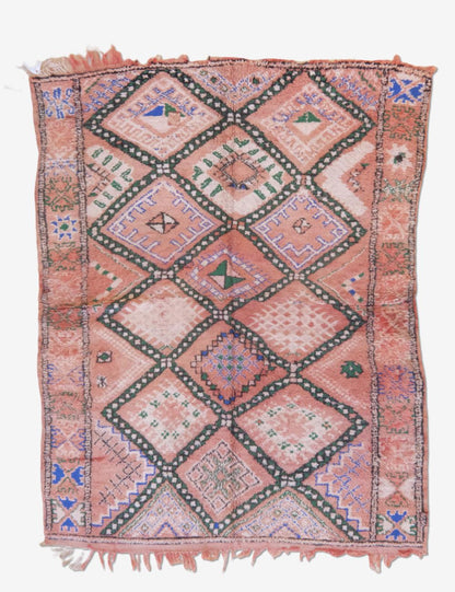 Tribal Moroccan Rug 6.3 x 4.7 ft / 193 x 145 cm - Surcoma