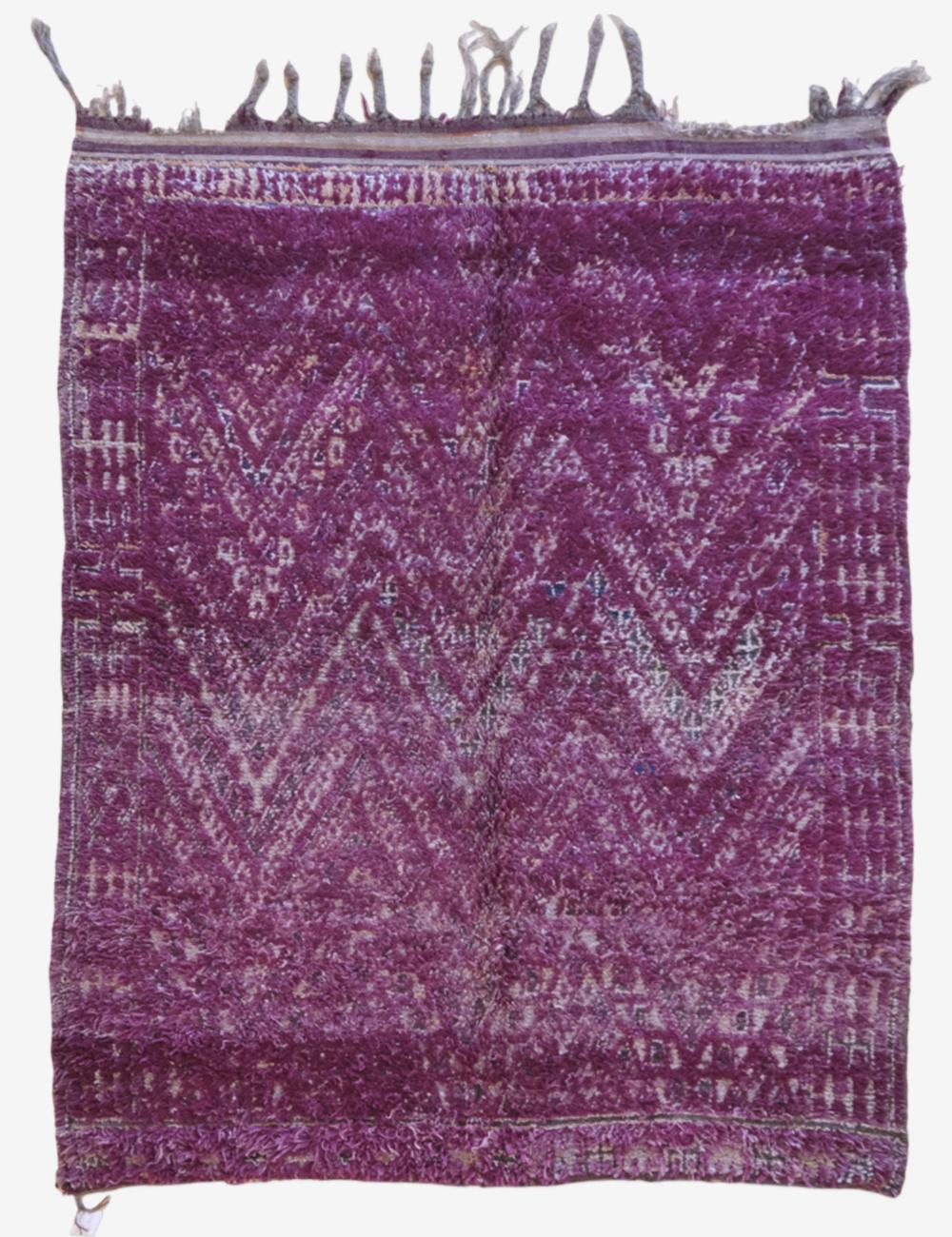 Deep Purple Moroccan Rug 7.5 x 5.7 ft / 230 x 174 cm