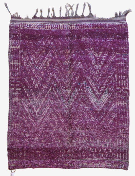 Deep Purple Moroccan Rug 7.5 x 5.7 ft / 230 x 174 cm