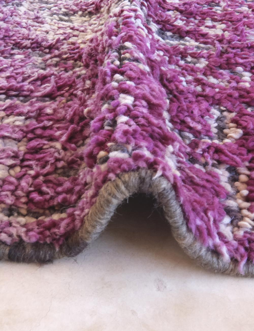 Deep Purple Moroccan Rug 7.5 x 5.7 ft / 230 x 174 cm