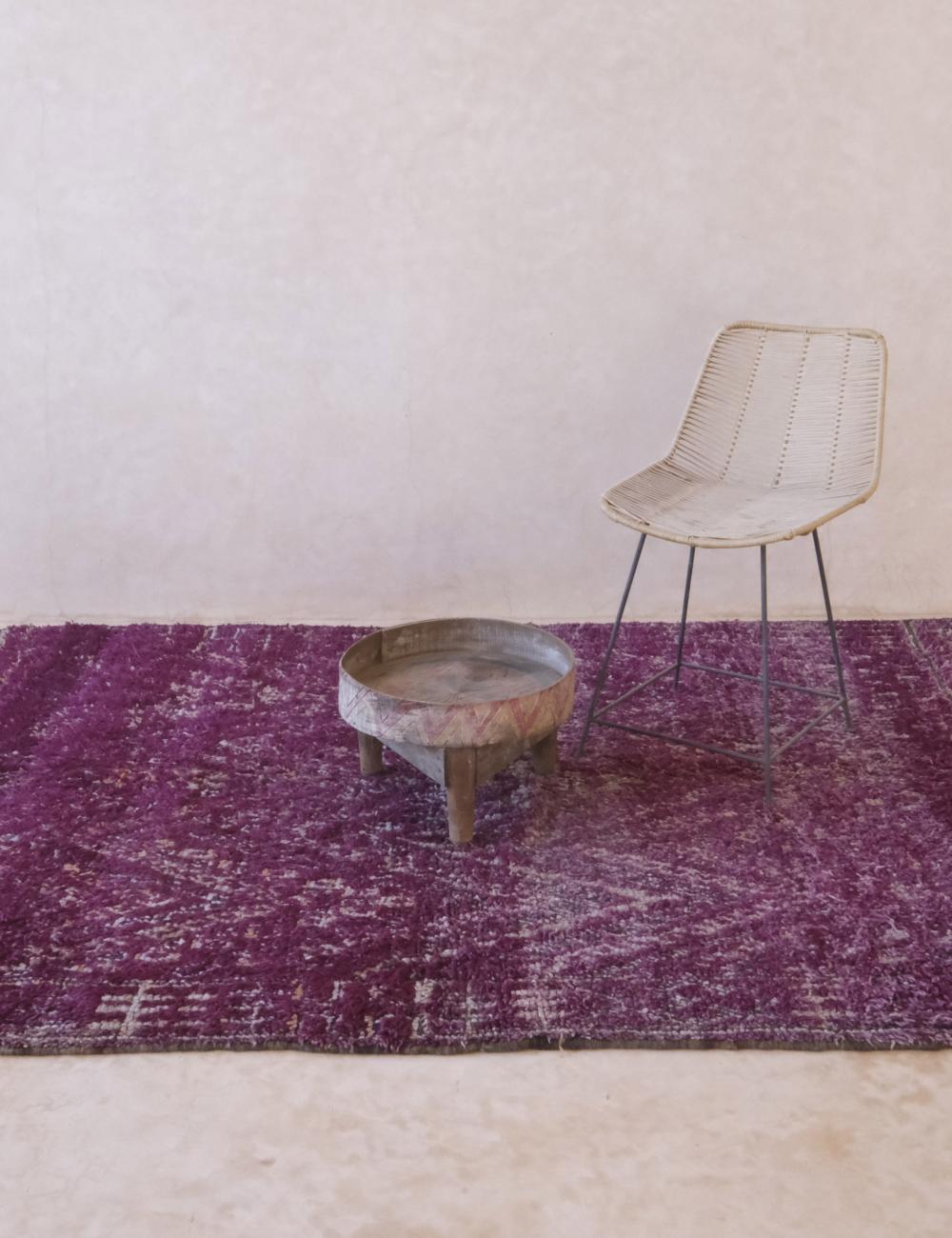 Deep Purple Moroccan Rug 7.5 x 5.7 ft / 230 x 174 cm