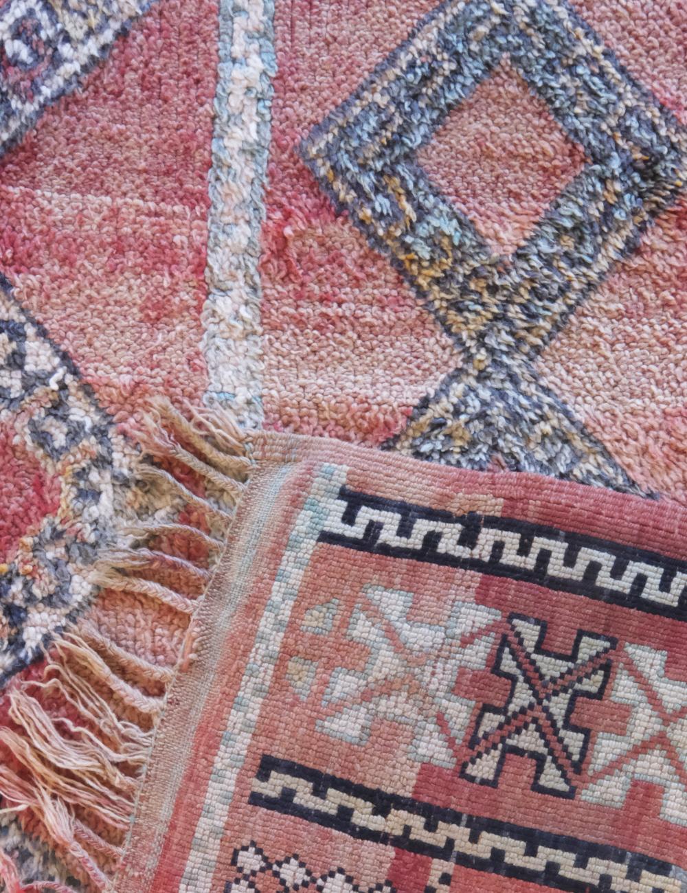 Handknotted Moroccan Red Rug 10 x 6.5 ft / 304 x 200 cm