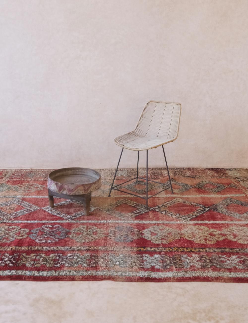 Handknotted Moroccan Red Rug 10 x 6.5 ft / 304 x 200 cm