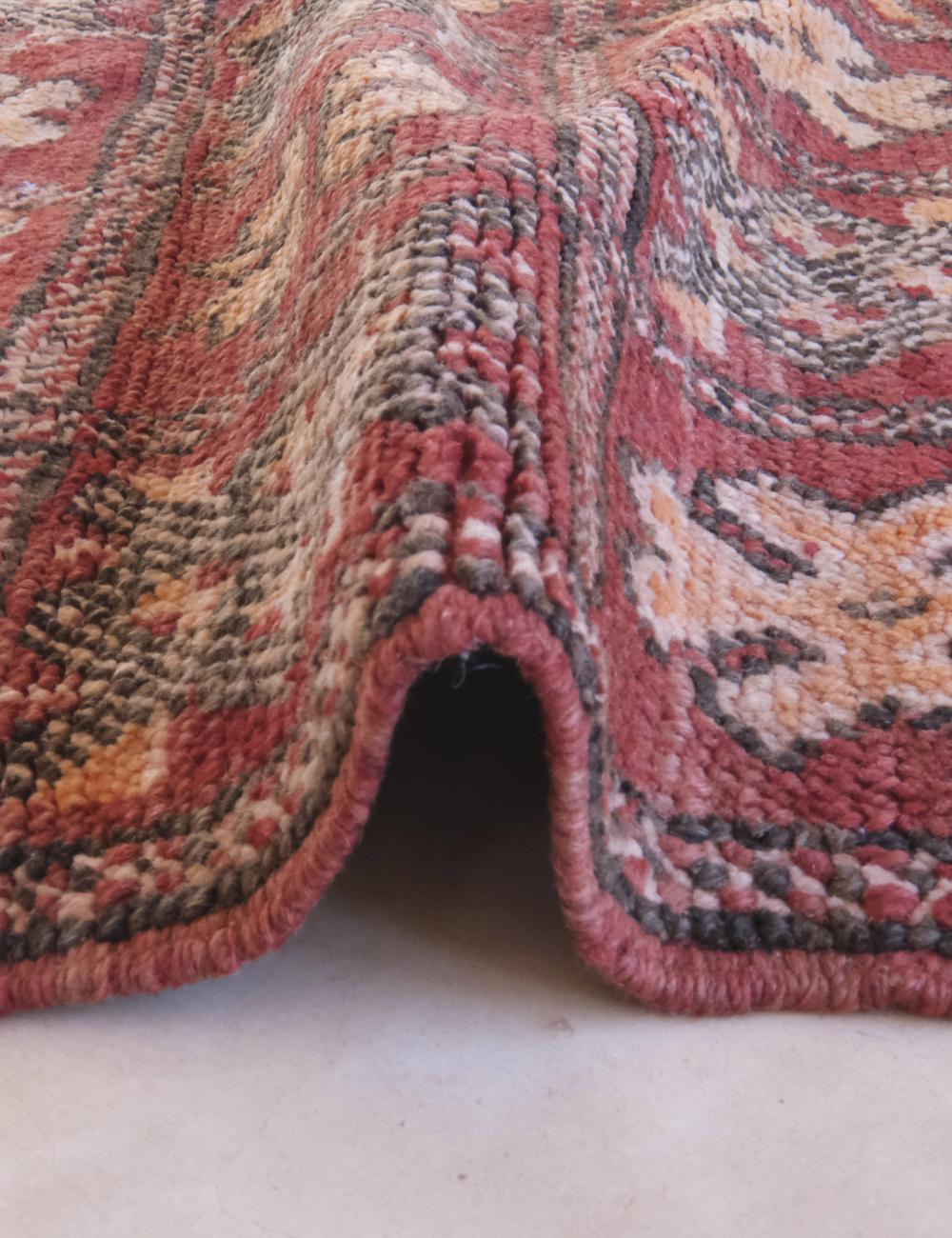 Red Moroccan Rug 6.9 x 3.5 ft / 211 x 108 cm