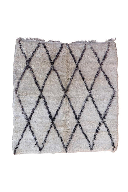 Beni Ourain Square Rug 5.4 x 4.8 ft / 164 x 147 cm - Surcoma