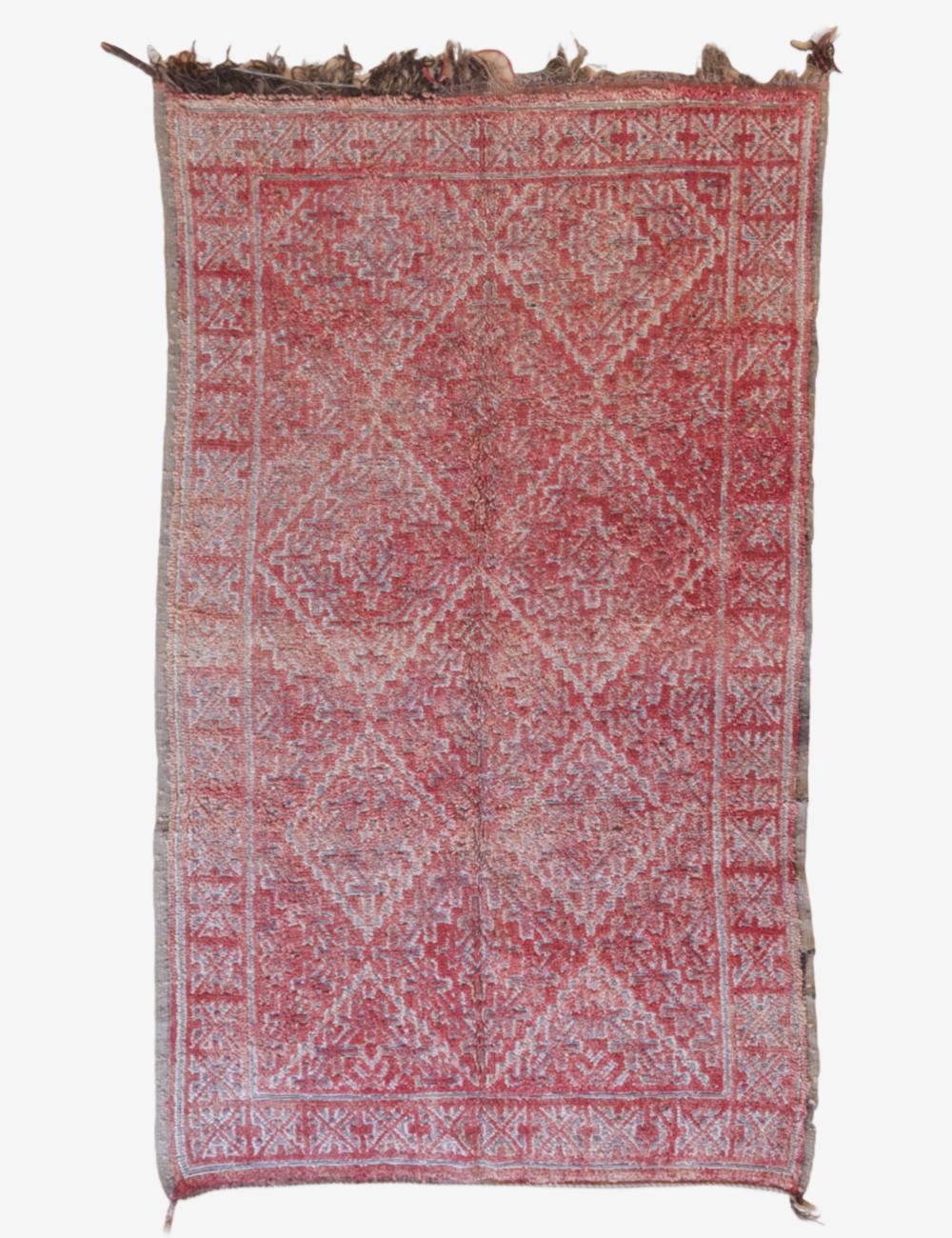 Faded Red Moroccan Rug 10.2 x 6.1 ft / 311 x 187 cm
