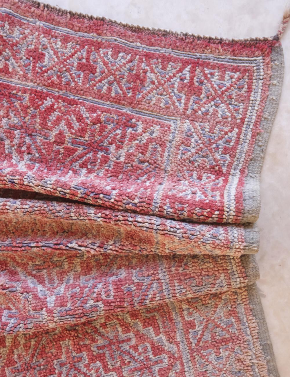 Faded Red Moroccan Rug 10.2 x 6.1 ft / 311 x 187 cm