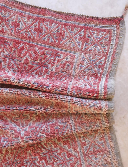 Faded Red Moroccan Rug 10.2 x 6.1 ft / 311 x 187 cm - Surcoma