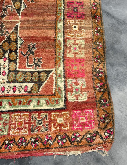 Vintage Moroccan Wool Rug 10.9 x 6.2 ft / 333 x 190 cm