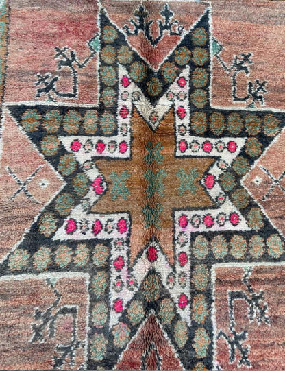 Vintage Moroccan Wool Rug 10.9 x 6.2 ft / 333 x 190 cm