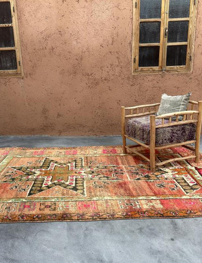 Vintage Moroccan Wool Rug 10.9 x 6.2 ft / 333 x 190 cm