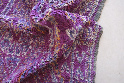 Moroccan Purple Wool Rug 11.3 x 6.3 ft / 345 x 193 cm - Surcoma