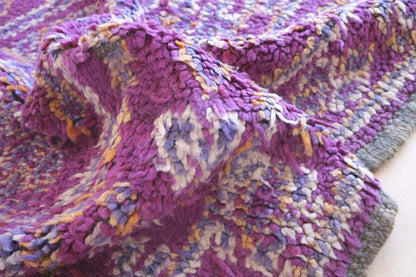 Moroccan Purple Wool Rug 11.3 x 6.3 ft / 345 x 193 cm - Surcoma