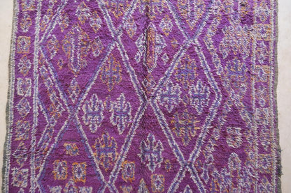 Moroccan Purple Wool Rug 11.3 x 6.3 ft / 345 x 193 cm - Surcoma