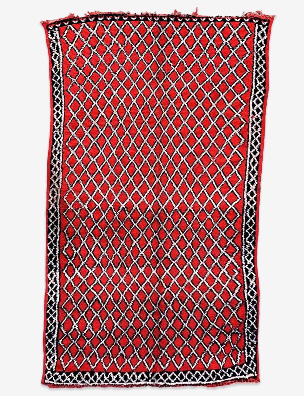 Moroccan Red Handwoven Rug 11.7 x 6.7 ft / 358 x 205 cm