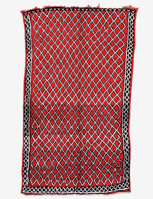 Moroccan Red Handwoven Rug 11.7 x 6.7 ft / 358 x 205 cm