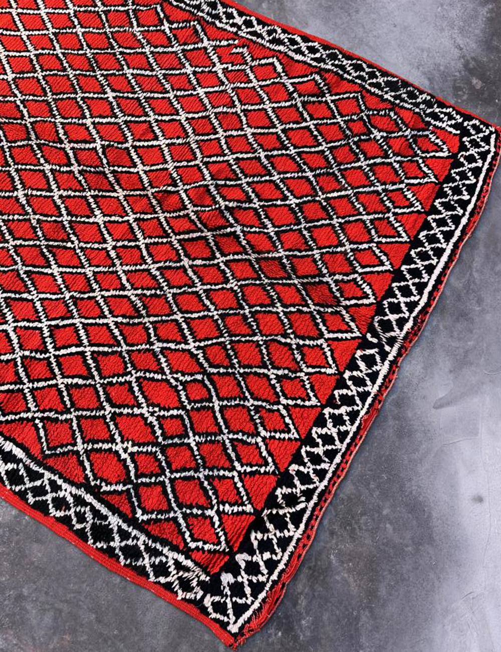 Moroccan Red Handwoven Rug 11.7 x 6.7 ft / 358 x 205 cm
