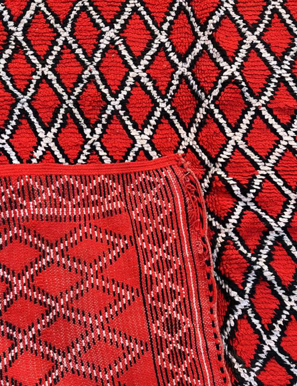 Moroccan Red Handwoven Rug 11.7 x 6.7 ft / 358 x 205 cm