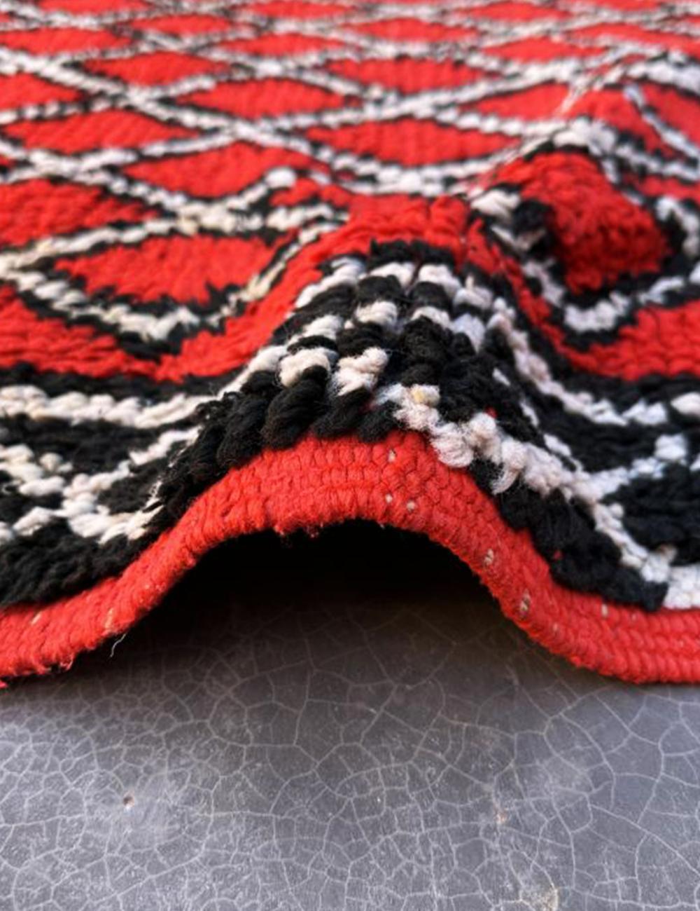 Moroccan Red Handwoven Rug 11.7 x 6.7 ft / 358 x 205 cm