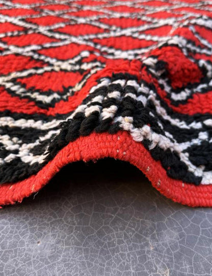 Moroccan Red Handwoven Rug 11.7 x 6.7 ft / 358 x 205 cm