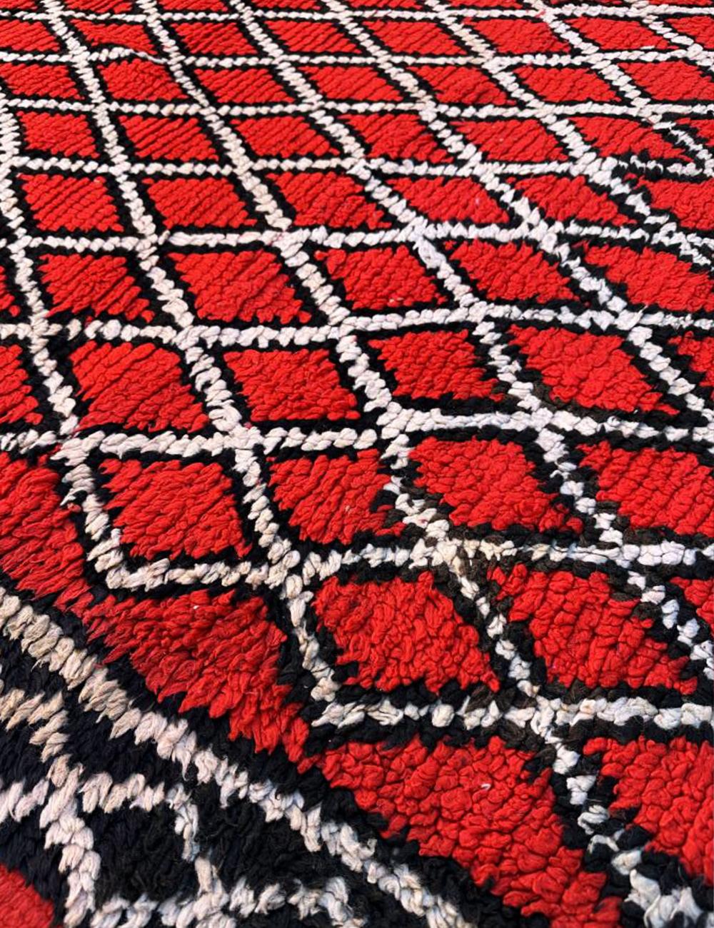 Moroccan Red Handwoven Rug 11.7 x 6.7 ft / 358 x 205 cm