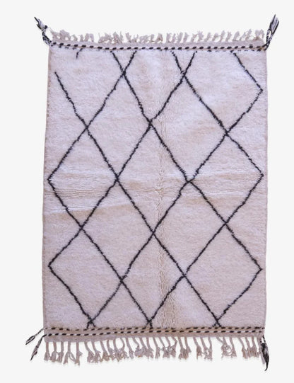 Handmade Beni Ourain Rug 5.9 x 4.3 ft / 181 x 133 cm - Surcoma