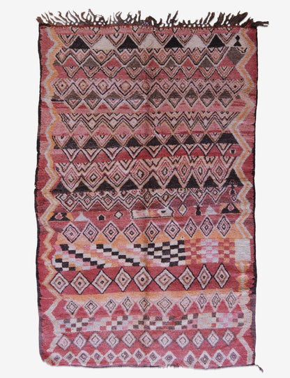 Collectible Moroccan Rehamna Rug 9.1 x 5.5 ft / 276 x 170 cm - Surcoma