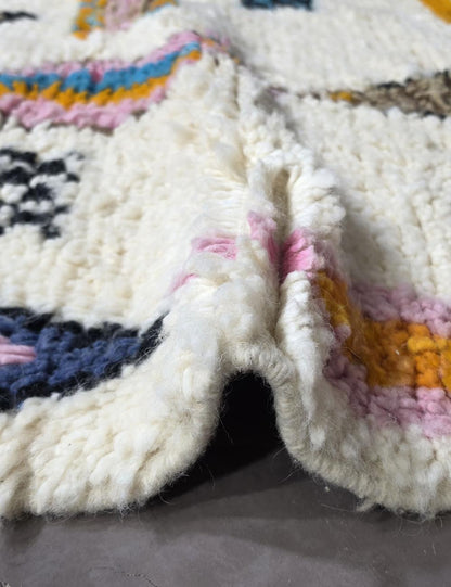 Handmade Tribal Azilal Rug 6.9 x 5.9 ft / 209 x 180 cm