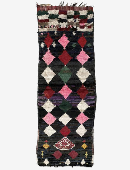 Handwoven Berber Rug 7.1 x 2.5 ft / 217 x 78 cm