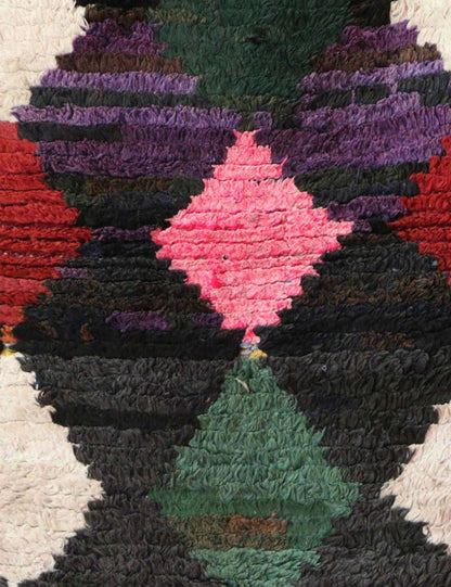 Handwoven Berber Rug 7.1 x 2.5 ft / 217 x 78 cm